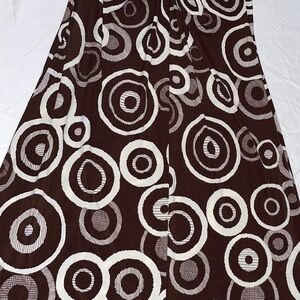 London Times Brown and Cream Asymmetrical Dress